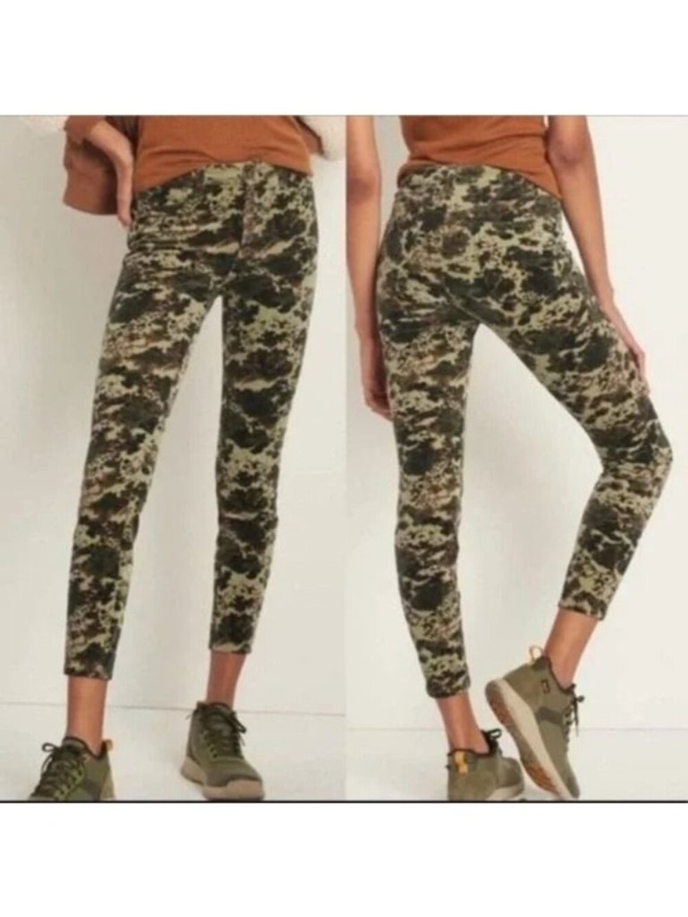 Anthropologie Pilcro High Rise Button Fly Skinny Corduroy Pants Plus size 22 W